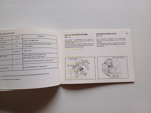Bimota DB1 manuale uso manutenzione libretto originale owner's manual