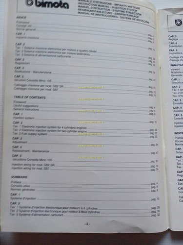 Bimota DB2 SR - SB7 manuale officina SISTEMA ACCENSIONE INIEZIONE …
