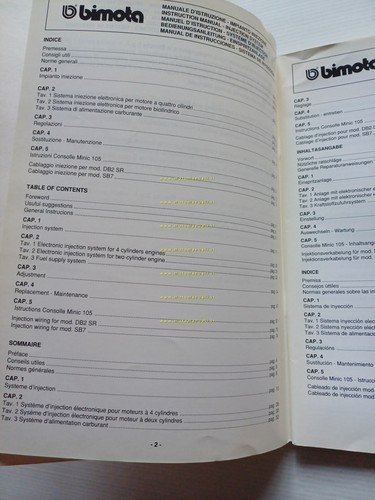Bimota DB2 SR - SB7 manuale officina SISTEMA ACCENSIONE INIEZIONE …