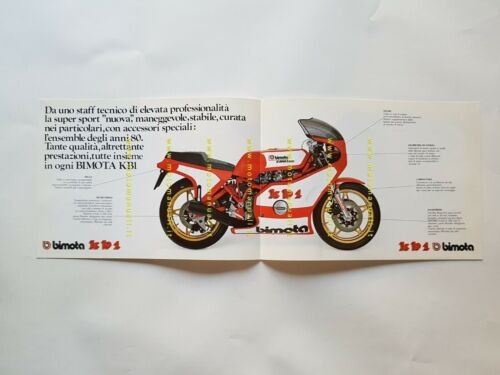 BIMOTA KB1 1978 depliant originale ITALIANO moto brochure