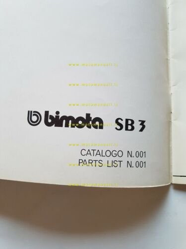 BIMOTA SB3 1979 catalogo ricambi originale telaio frame parts catalogue