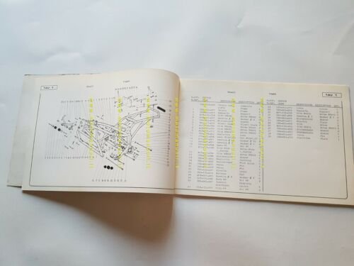 BIMOTA SB3 1979 catalogo ricambi originale telaio frame parts catalogue