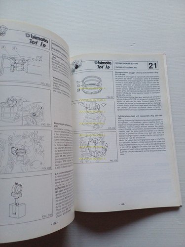 Bimota Tesi 1D manuale officina originale motore telaio Italiano-Inglese