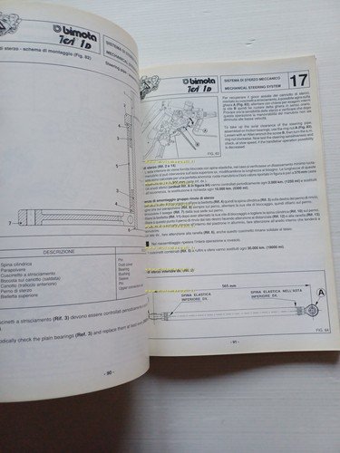 Bimota Tesi 1D manuale officina originale motore telaio Italiano-Inglese
