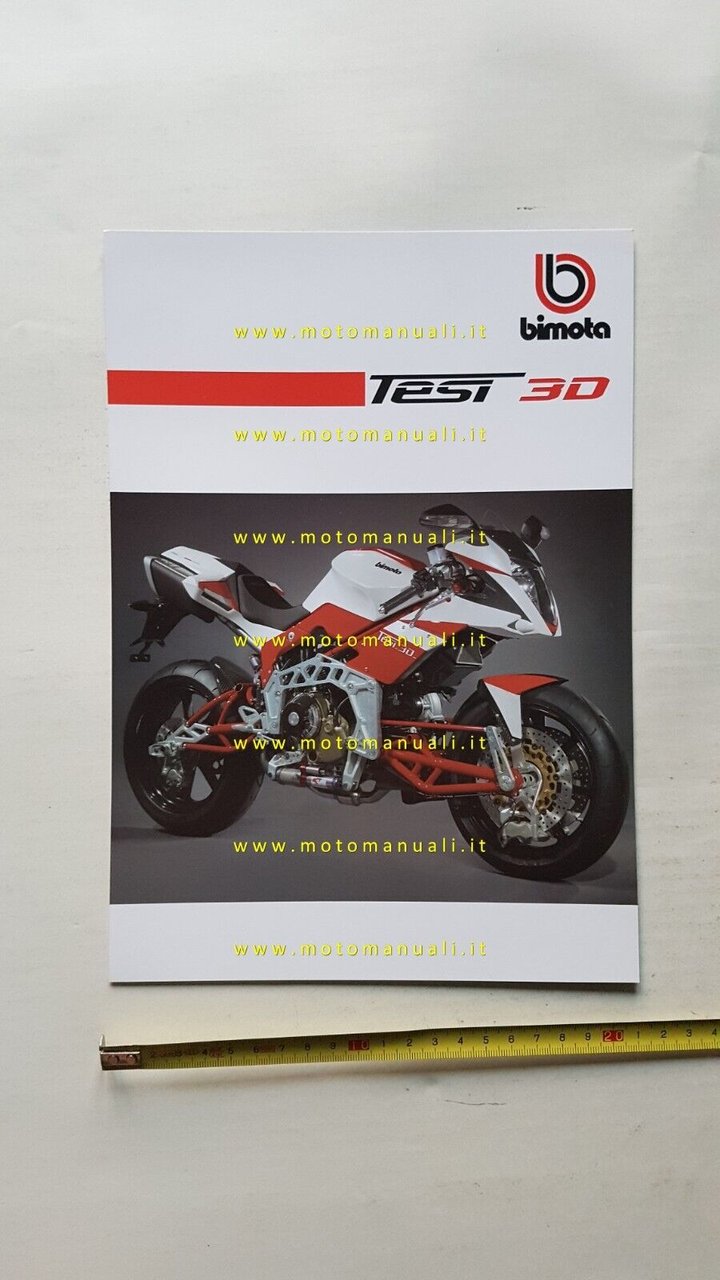 Bimota Tesi 3D 2014 depliant moto originale ITALIANO inglese