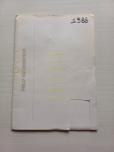 Bimota YB4 salone Colonia 1988 cartella stampa originale