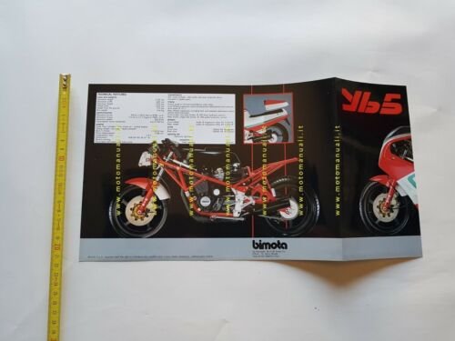 Bimota YB5 1200 1987 depliant INGLESE originale brochure moto