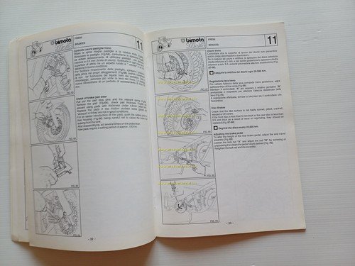 Bimota YB5 1986 manuale officina originale workshop manual