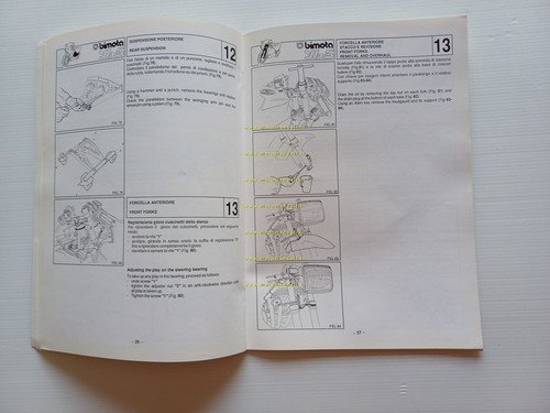 Bimota YB5 1986 manuale officina originale workshop manual