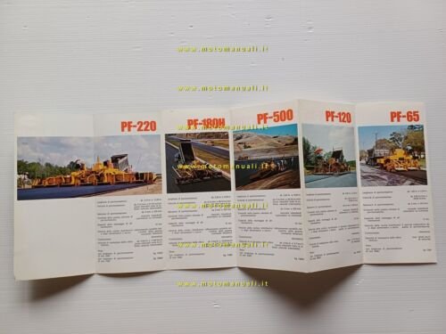 Blaw-Knox Vibrofinitrici asfaltatura anni 70 depliant USA originale