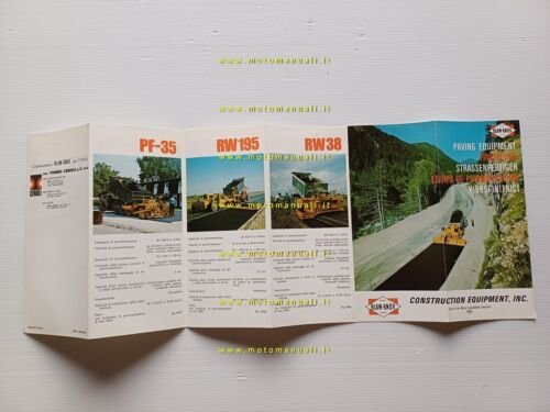 Blaw-Knox Vibrofinitrici asfaltatura anni 70 depliant USA originale