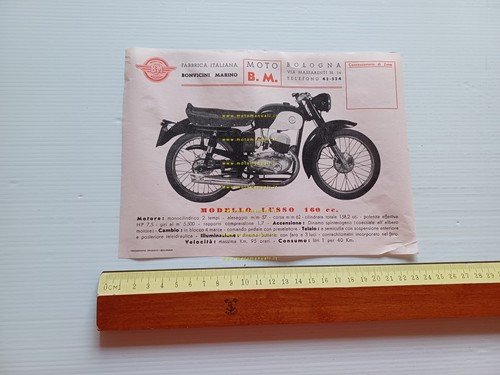 BM 160 2T Lusso anni 50 depliant italiano originale