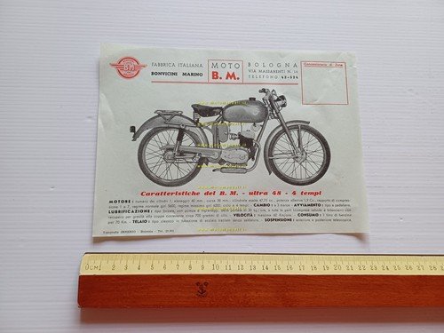 BM 48 4T Ultra motore Somaschini anni 50 depliant italiano …