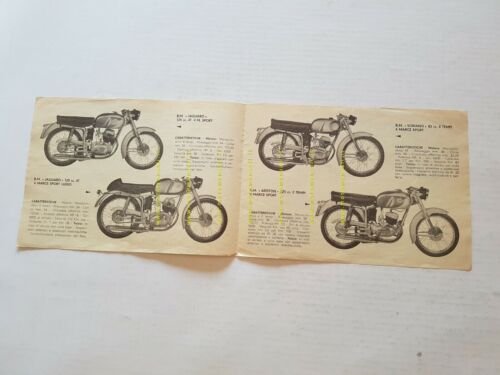 BM Bonvicini produzione modelli 1959 depliant italiano originale moto brochure