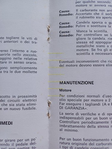 BMA Amica 125 - 250 1976 manuale uso manutenzione libretto …