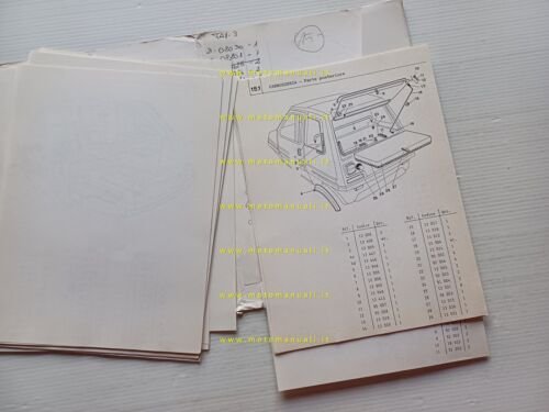 BMA Amica 125-250 microauto anni 70 catalogo ricambi originale