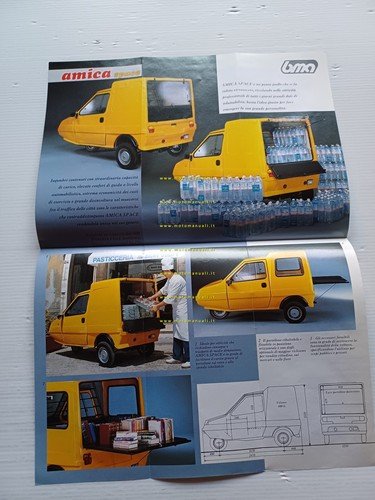 BMA Amica Space 50 motore Piaggio 1995 microauto depliant italiano …