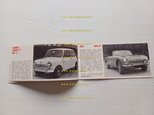 BMC Mini MG Morris Wolseley Healey modelli 1967 depliant originale …