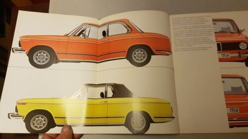 BMW 1602-1802-2002-tii-cabrio 1975 depliant 8 pg originale italiano brochure