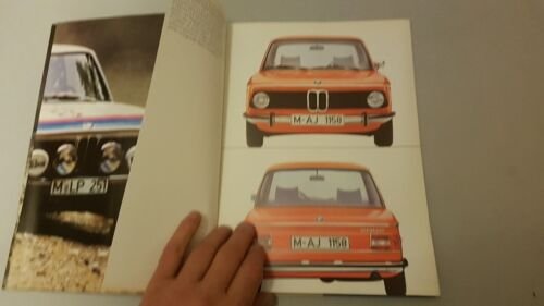 BMW 1602-1802-2002-tii-cabrio 1975 depliant 8 pg originale italiano brochure