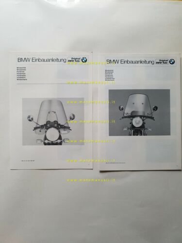 BMW 2 procedure montaggio parabrezza vari modelli opuscolo manuale officina