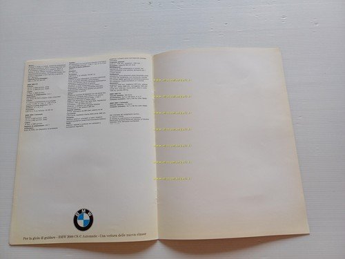 BMW 2000 Coupè - CS - Automatic 1967 depliant italiano …