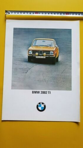 BMW 2002 TI 1969 depliant italiano originale brochure auto