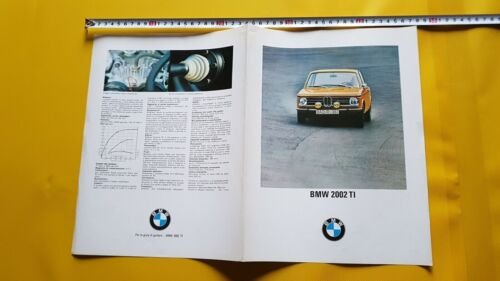 BMW 2002 TI 1969 depliant italiano originale brochure auto