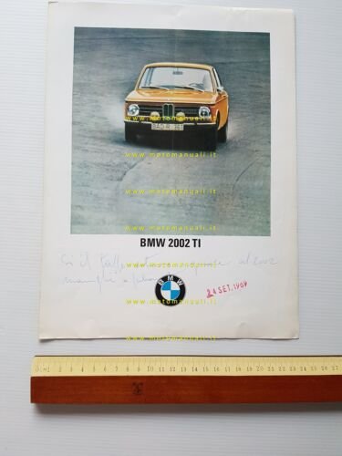 BMW 2002 ti modello 1969 depliant originale tedesco