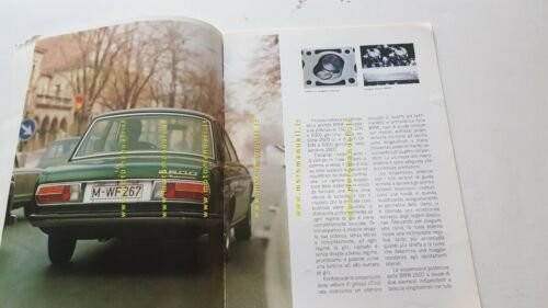 BMW 2500 2800 1970 depliant originale ITALIANO auto brochure