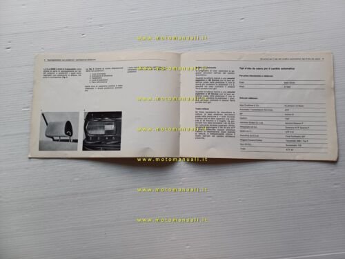 BMW 2500-2800-3.0 S - Automatic 1971 VARIANTI manuale uso italiano …