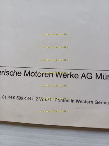 BMW 2500-2800-3.0 S - Automatic 1971 VARIANTI manuale uso italiano …