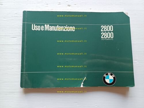 BMW 2800 - 2800 Automatic 1969 manuale uso manutenzione italiano …