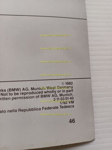 BMW 315 316 318i 320 323i modelli 1982 depliant originale …