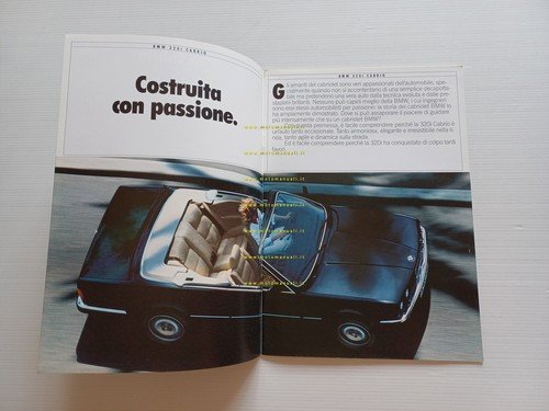 BMW 320 i Cabrio 1987 depliant italiano originale