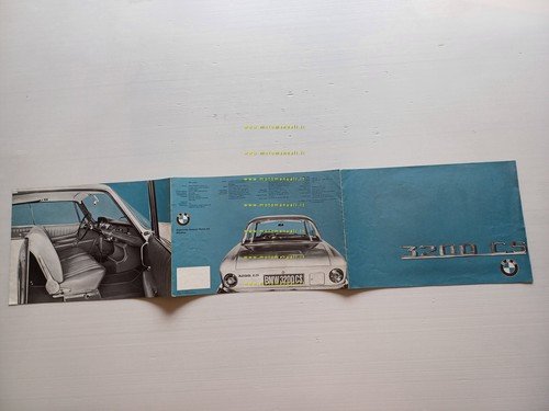 BMW 3200 CS Bertone V8 1965 depliant italiano originale
