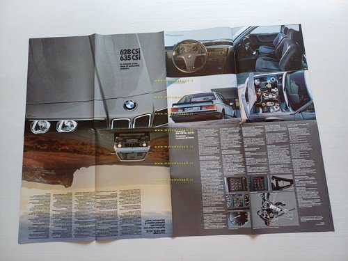 BMW 628 CSi - 635 CSi 1982 depliant italiano originale