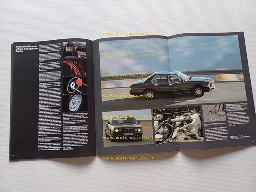 BMW 745i 735i Highline Executive 1985 depliant italiano originale