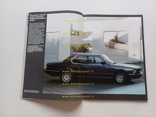 BMW 745i 735i Highline Executive 1985 depliant italiano originale