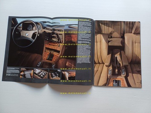 BMW 745i 735i Highline Executive 1985 depliant italiano originale