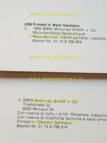 BMW ABS Istruzioni di controllo 1988 manuale officina ITALIANO originale