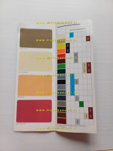 BMW auto cartella colori ed interni 630 CS 635 CSi …