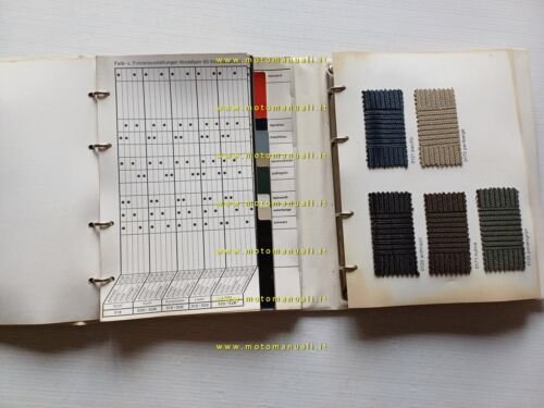 BMW auto catalogo cartella colori ed interni modelli 1983 FARB …