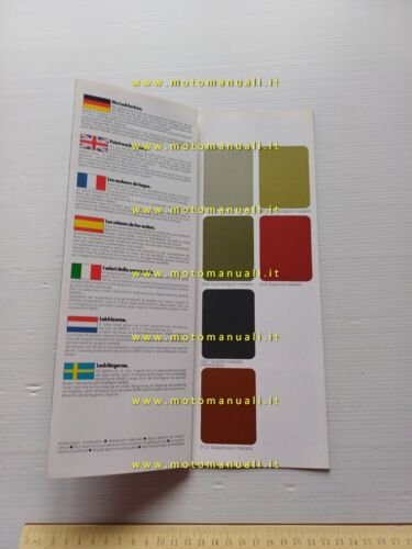 BMW cartella colori ed interni 518-528i-630 CS-633 CSi-728-733i 1977 depliant