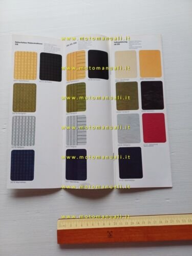 BMW cartella colori ed interni 518-528i-630 CS-633 CSi-728-733i 1977 depliant