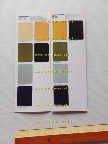 BMW cartella colori ed interni 518-528i-630 CS-633 CSi-728-733i 1977 depliant
