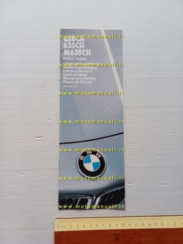 BMW cartella colori ed interni 628 CSi-635 CSi -M635 CSi …