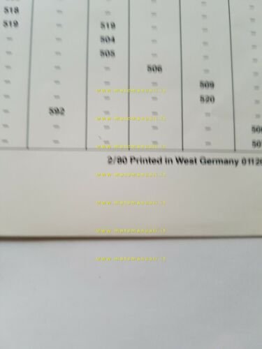 BMW cartella colori moto 1980 depliant originale paintwork colours brochure