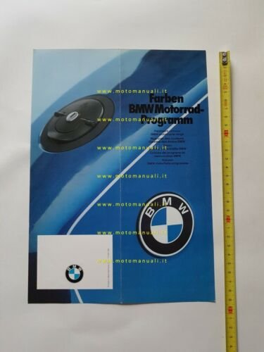 BMW cartella colori moto 1981 depliant originale paintwork colours brochure