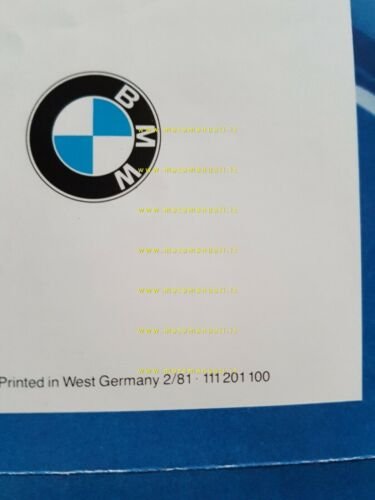 BMW cartella colori moto 1981 depliant originale paintwork colours brochure